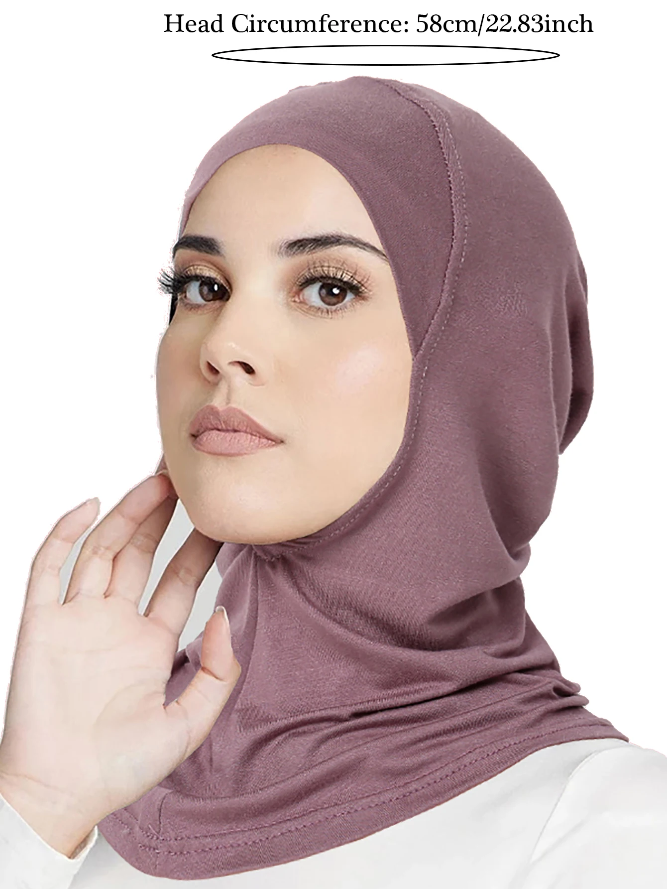 Muslim Turban Full Cover Islamic Caps Underscarf Inner Women\'s Hijab Cap Headscarf Long Shawl Wrap Neck Head Bonnet Hat