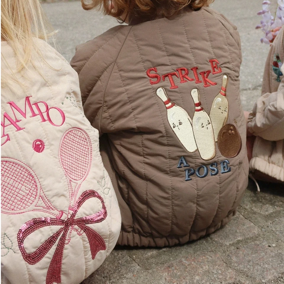 2026 New Autumn Baby Boys Jackets Winter KS Lambswool Cartoon Sequin Outerwear Girls Windproof Coat Flight Suit Kid Clothes 1-9Y
