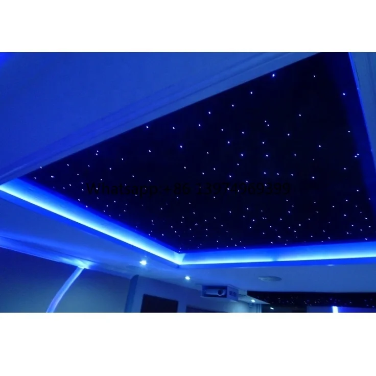 Fiber Optic Star Ceiling Panels PMMA 12V DC RGB Remote Control Round Starry Sky Bedroom LED Ceiling Light for Living Room