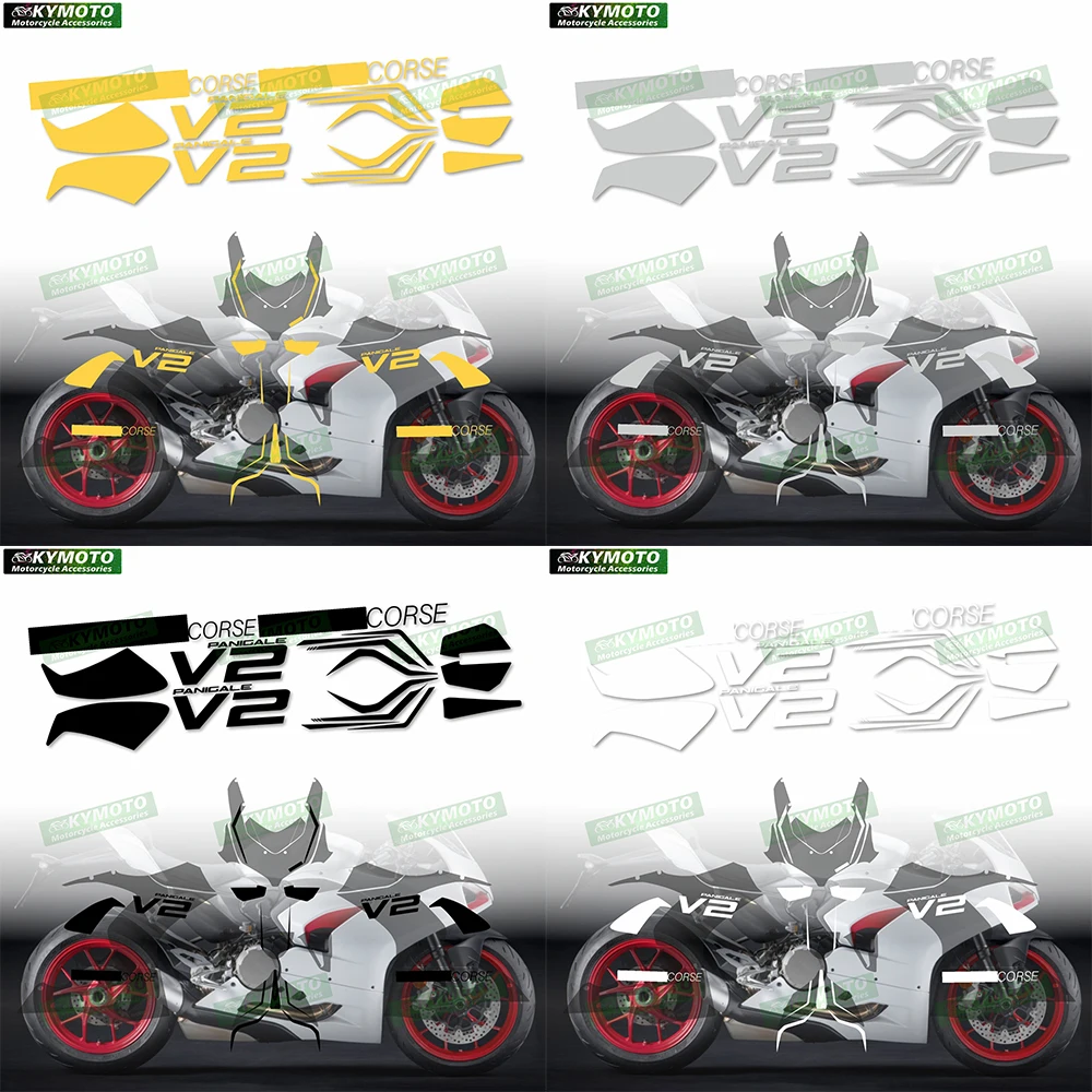 

For Ducati V2 Panigale V2 2017-2023 2018 2019 Motorcycle Accessories Racing Fairing Sticker Reflective Decal Full Car Cover