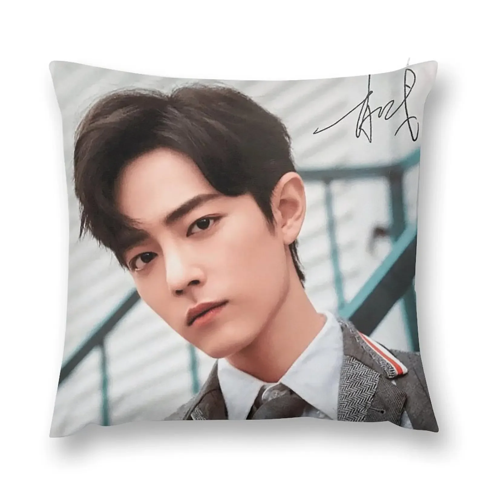 xiao zhan with signature Throw Pillow Cushion Cover Set Pillowcases Bed Cushions pillow