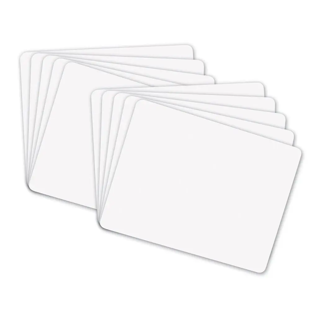 Single-Sided Plain Whiteboard, 9 x 12, 10-Pack, Small Size