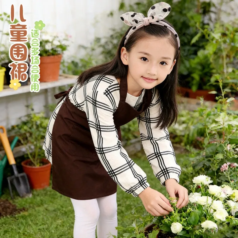 

Children's reversible apron with cotton fabric Large-sized children's painting DIY anti-slip kindergarten apron