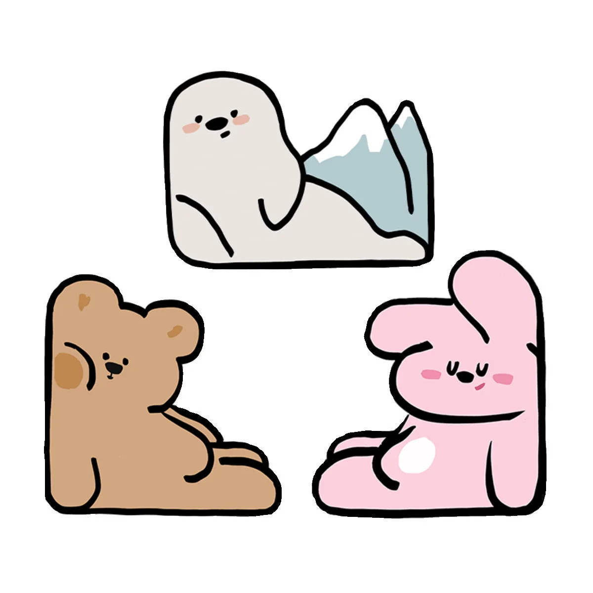 VIKAMA Cartoon Cute Anomalous Rabbit Diatom Mud Mat Bathroom Mat Household Absorbent Non-Slip Foot Mat Entry Door Mat