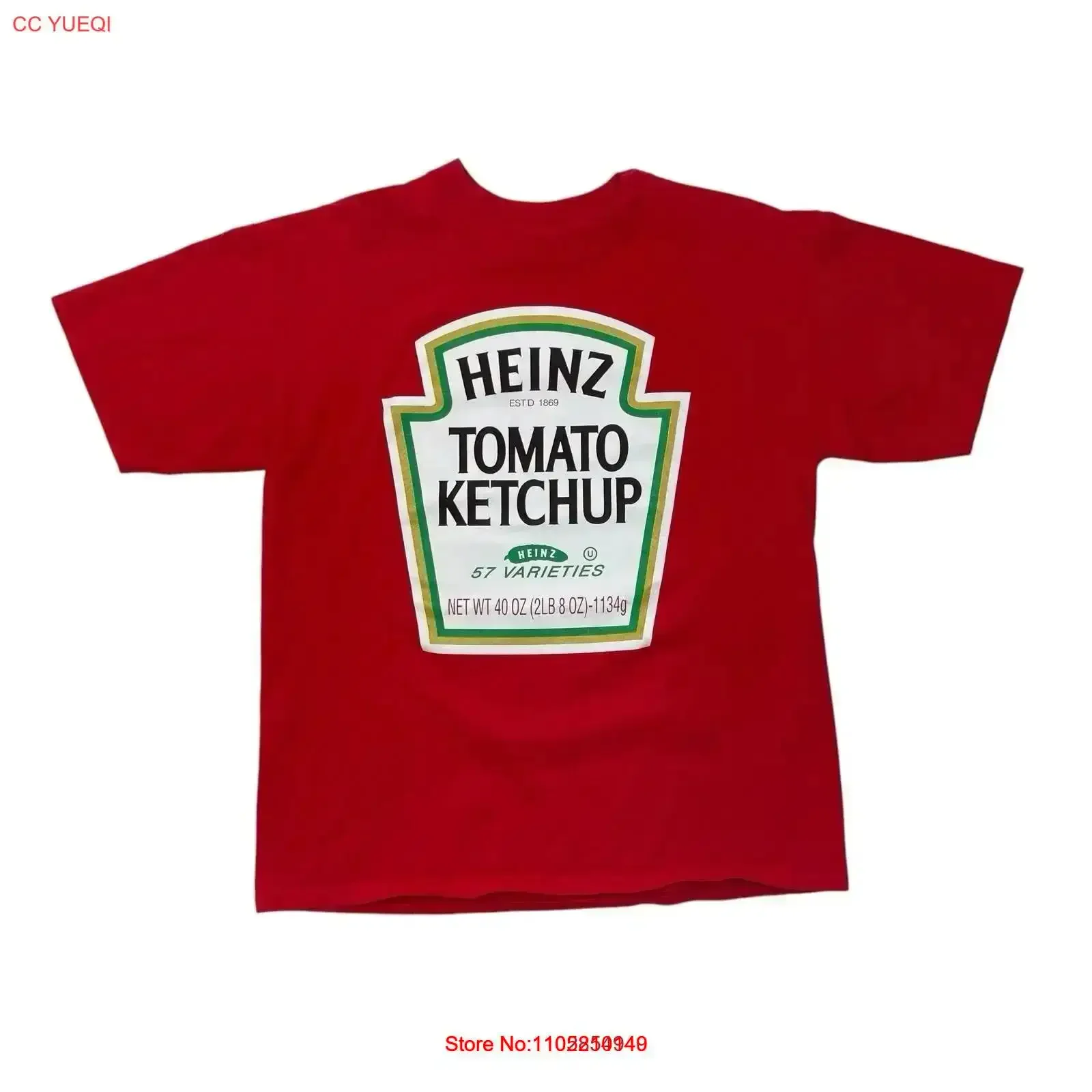 Vintage Heinz Ketchup camiseta roja s 100 algodón Gilden adulto Sz L lavado elegante ropa de diseñador cómodo vintage lavado