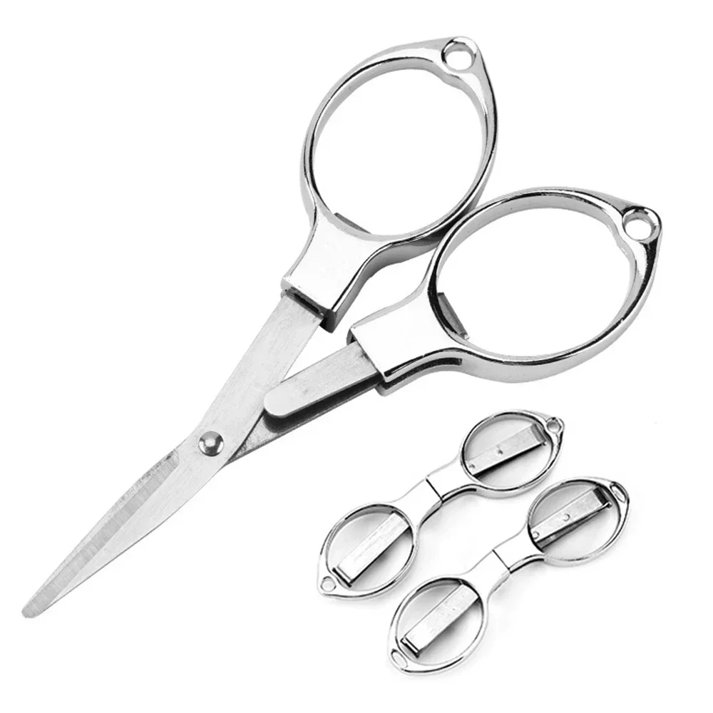 Mini Embroidery Folding Scissors Sewing Fishing Line Scissors Metal Handle Needlework Scissors DIY Tools