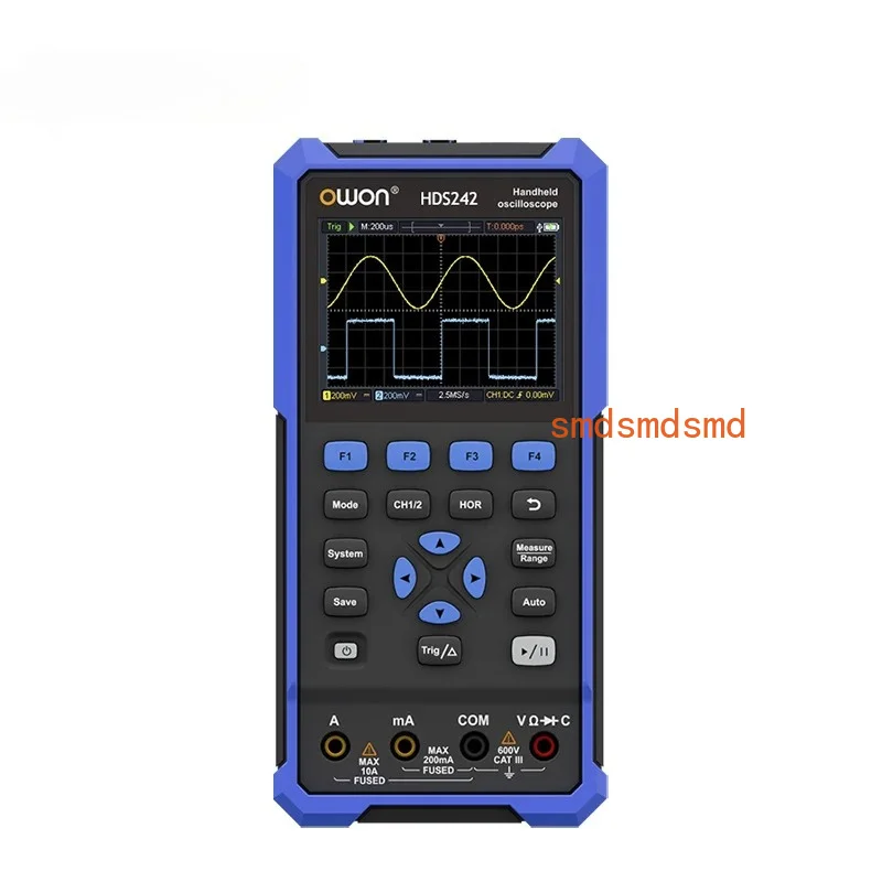 HDS2202S HDS200 Series Handheld Digital Oscilloscope 200MHz 1GS/s 3 In 1 2Channels Osciloscopio Multimeter +1CH Generator