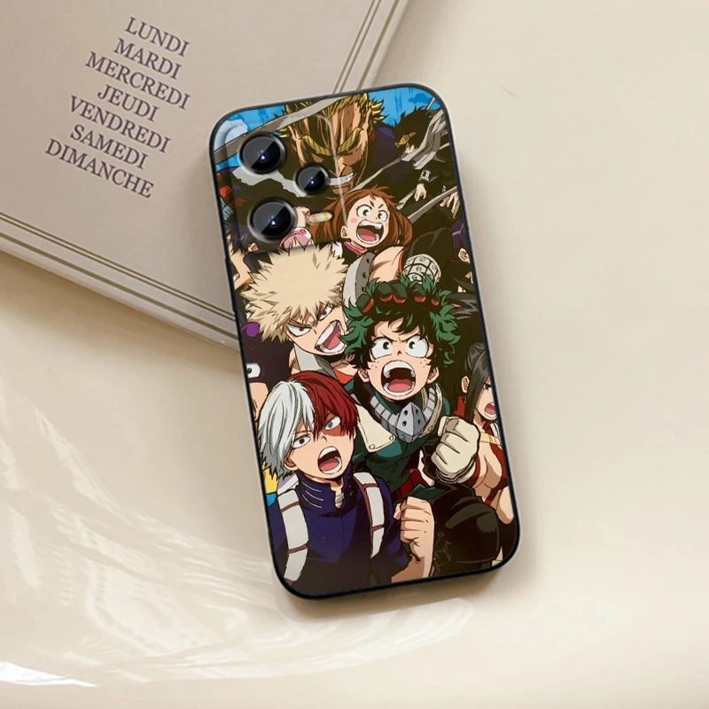 Academia Anime Hero D-Deku For Xiaomi Redmi Note 13 12R 12 12S Turbo 11 11T 11S 10 10S Pro Plus 5G Black Back Phone Case