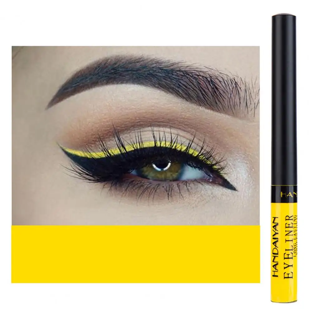 Eyeliner liquido durevole Eyeliner impermeabile fluorescente One Stroke Molding matita Eyeliner liscia multicolore professionale