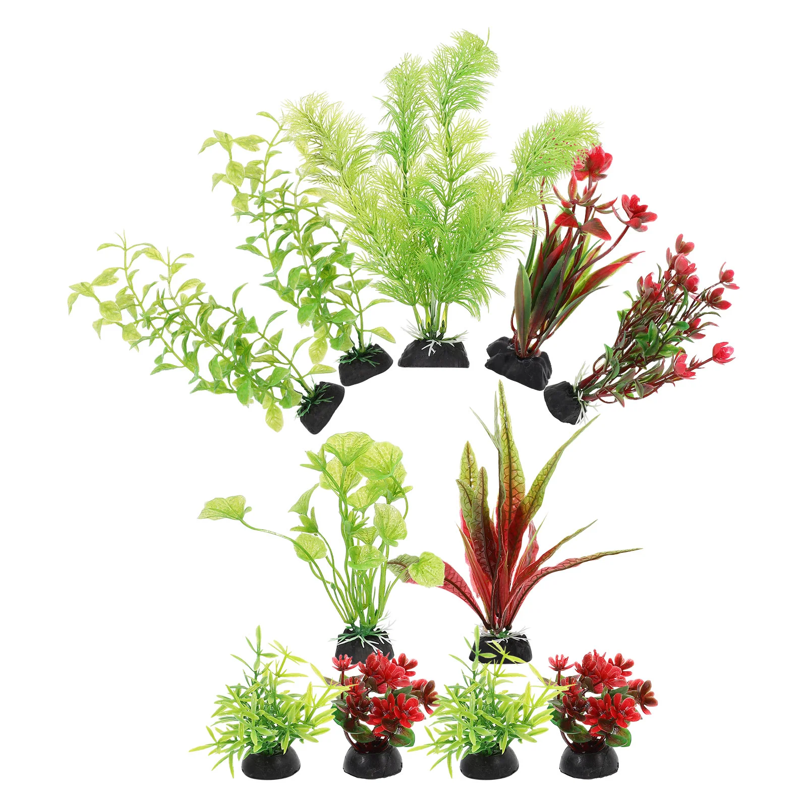 11 Pcs Seaweed Betta Fish Aquarium Aquatic Plants Decoration Fake Artificial Ornament 2100X430X260CM Ldpe Pvc Decorations