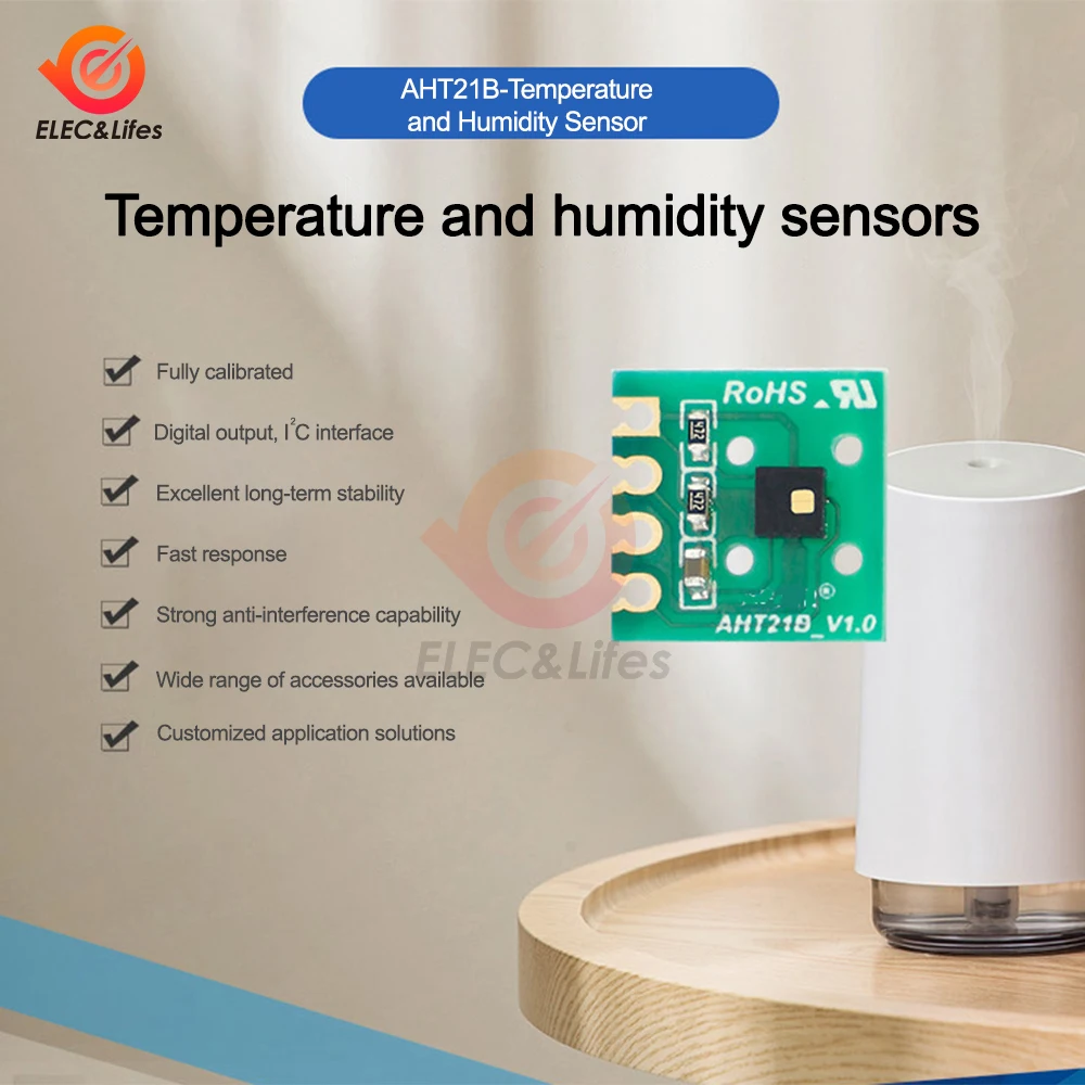 AHT21 High Precision Digital Temperature and Humidity Sensor Measurement Module I2C Communication Replace SHT20 FOr Arduino