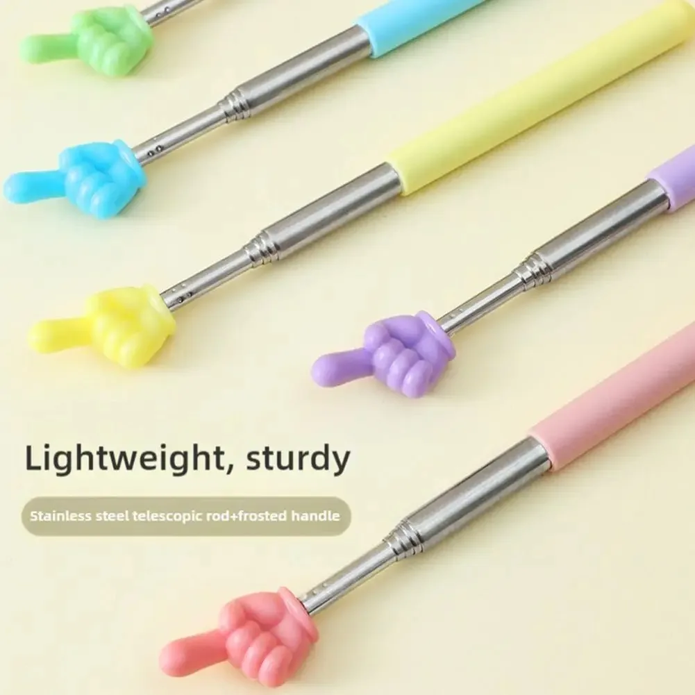 

Durable Steel Teaching Pointer Telescopic Rod Finger Design Teaching Stick Finger Reading Sticks Tools School Office Supplies