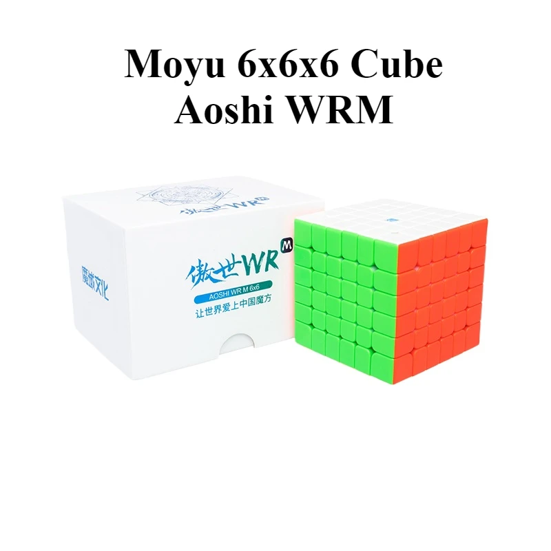 Moyu-Cube Magique de Vitesse Magnétique Sans Autocollant, Jouets Fidget Professionnels, Puzzle Aoshi, WRM, YJ8280, 6x6x6