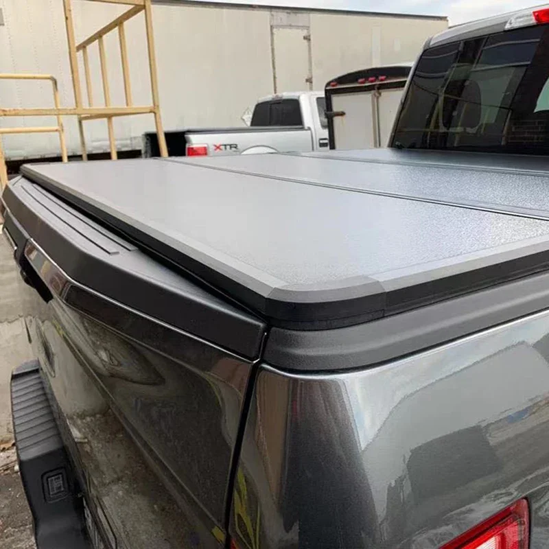 Pickup Truck Bed Aluminum Hard Tri Fold Tonneau Cover For 2016-2018 Nissan Navara Np300 Frontier