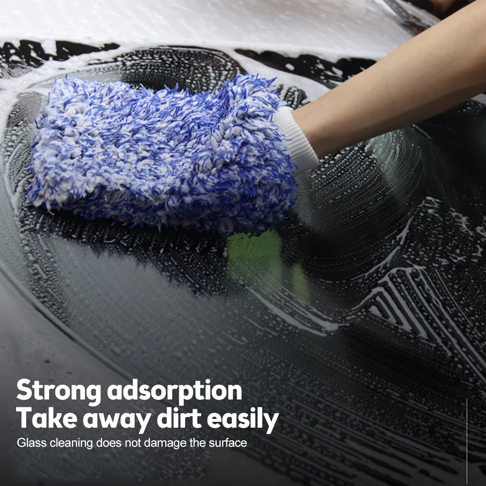 Soft Car Cleaning Glove Ultra Soft Mitt Microfiber Madness Wash Mitt Easy To Dry Auto Detailing Car Wash Mitt Car Cleaning