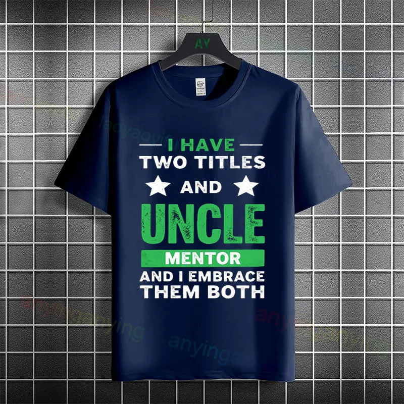 Funny Uncle Level Unlocked Graphic T-shirt Casual Fashion Streetwear 100% Cotton Short Sleeve Crew Neck Tshirt Perfect for Gift