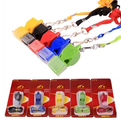 1Pcs Soccer Basketball Running Sports Training Referee Coach Whistle Paper Card Packaging Whistle With Lanyard Cheerleading Tool