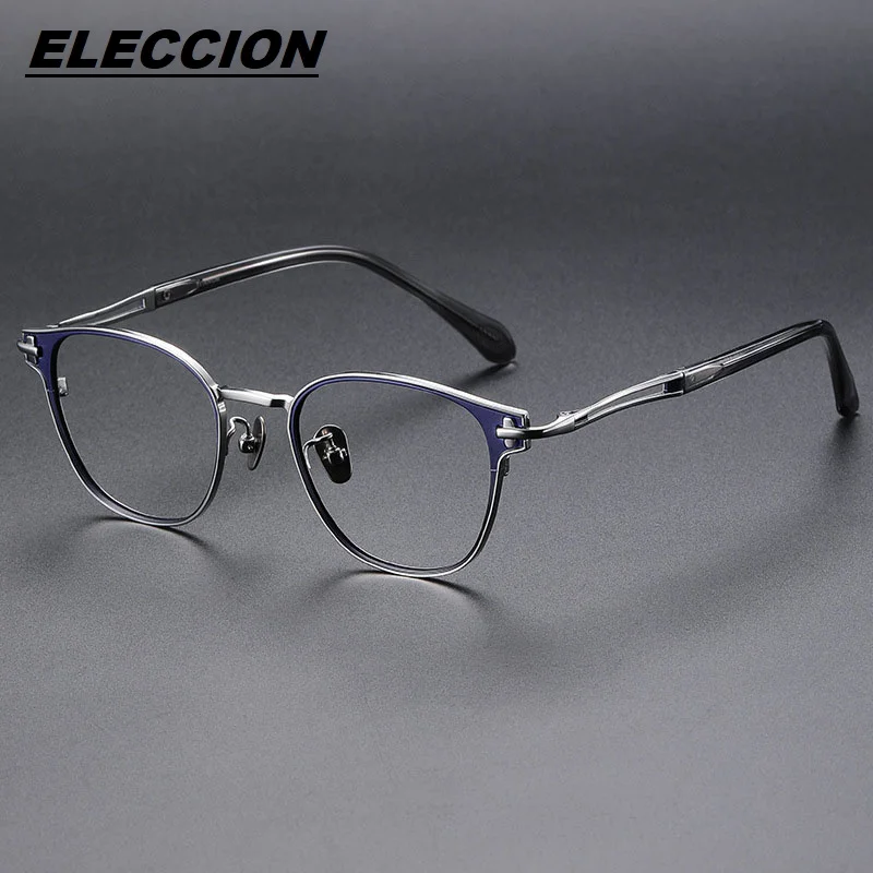 ELECCION high-quality Titanium Glasses Frame Women 2024 New Fashion Full Rim Eyewear Male Optical Eyeglass Frames