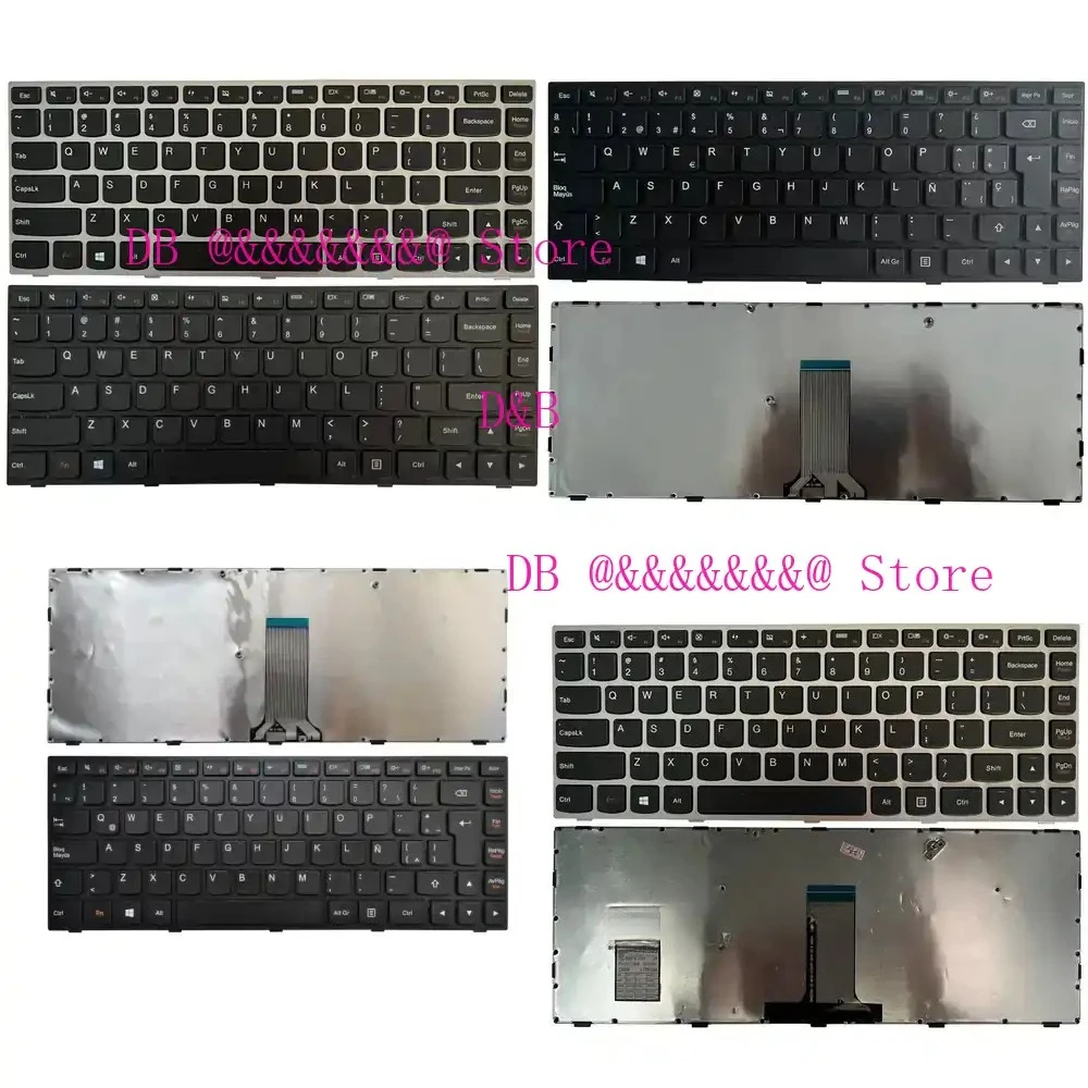 Teclado de Laptop em Inglês e Russo para Lenovo IdeaPad G40 G40-30 G40-45 G40-70 G40-75 G40-80 n40-70 n40-30 Flex 2 14 Flex2-14a