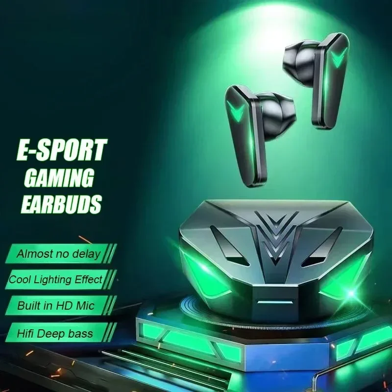 TWS X15 Gaming-Ohrhörer, kabellose Bluetooth-Kopfhörer mit Mikrofon, Bass-Audio-Sound-Positionierung, 9D-Stereo-Musik, HiFi-Headset