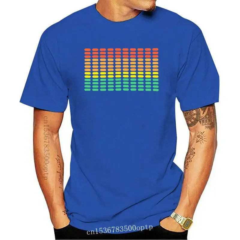 2022 Hot Sale Sound Active Equalizer El T Shirt Equalizer Light Up Down Led T Shirt Flashing Music Activated Led t-shirt