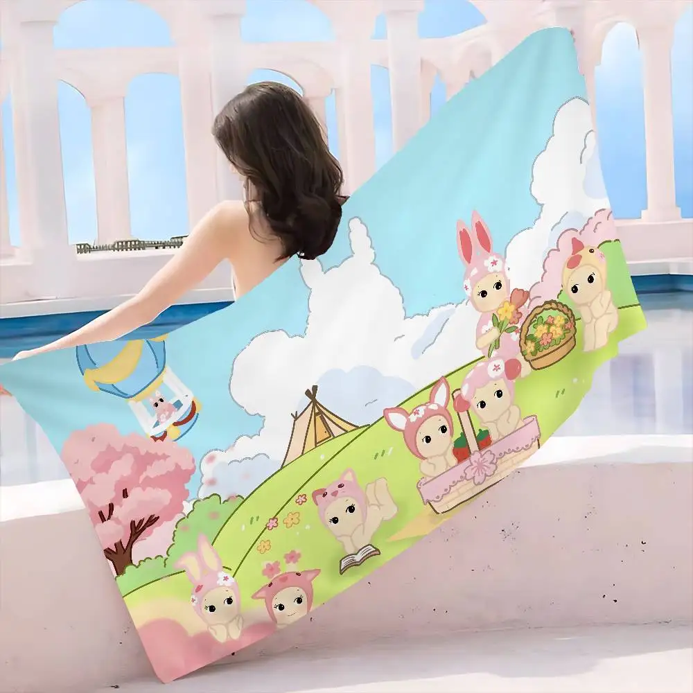 Cartoon Hot S-Sonnies Microfiber Printed Beach Towel Mountain Climbing Yoga Beach Swimming Running Absorbent Soft Towel
