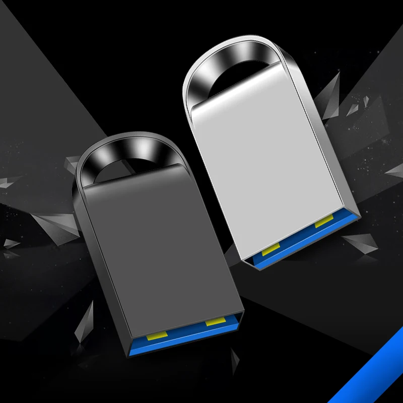 Super Mini Keychain USB 2.0 Pendrive, Waterproof Metal Flash Drive 8/16/32/64/128GB Portable U Disk Memory Stick for File Transm