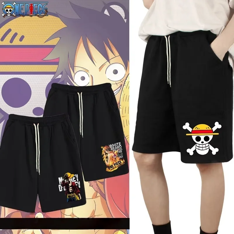 One Piece Anime Casual Men's and Women's Shorts Summer Slightly Elastic High-quality 3D Sports Shorts