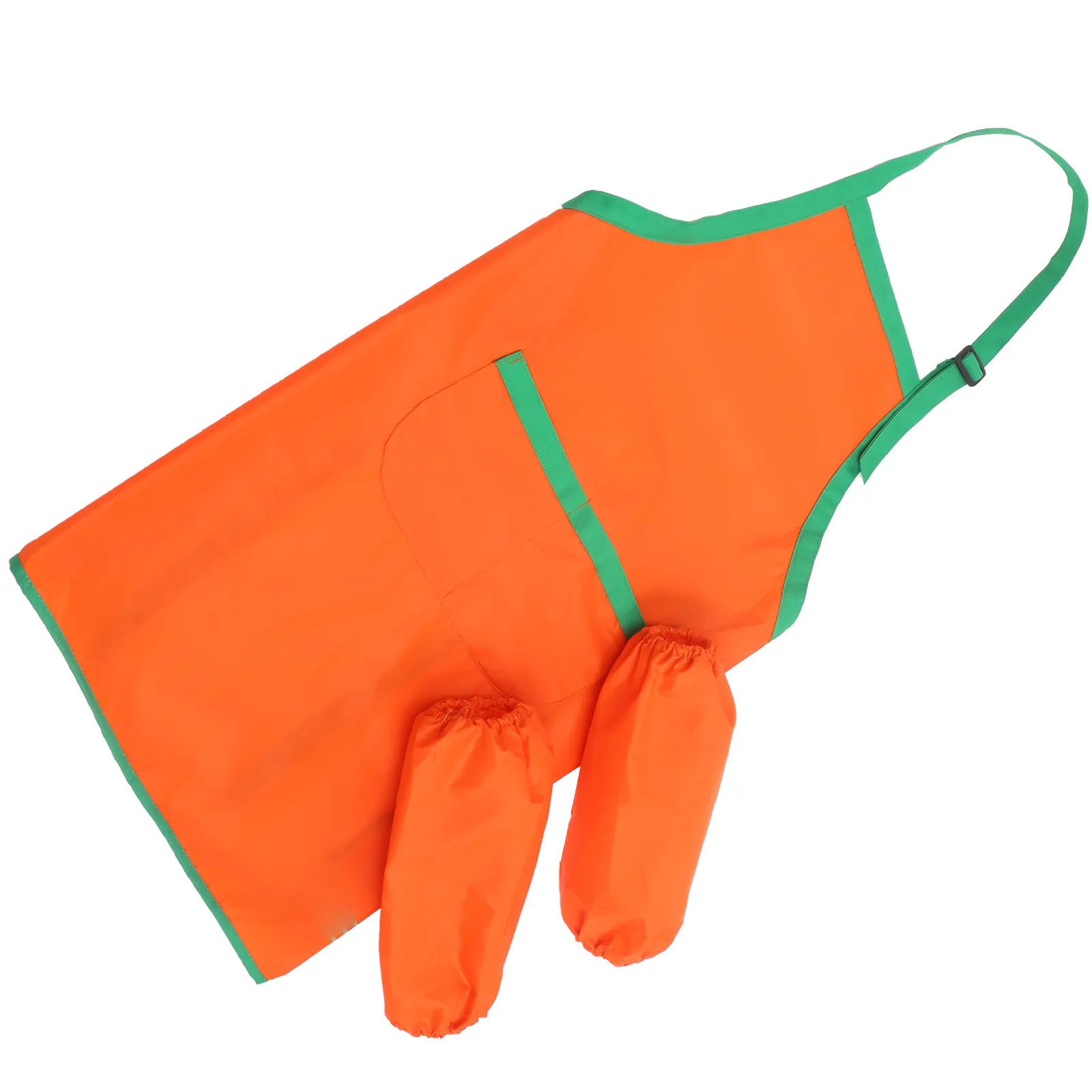 

Водонепроницаемый фартук для рисования (3-12 лет), 1 шт., с рукавами, для творчества и рукоделия, два кармана, оранжевый