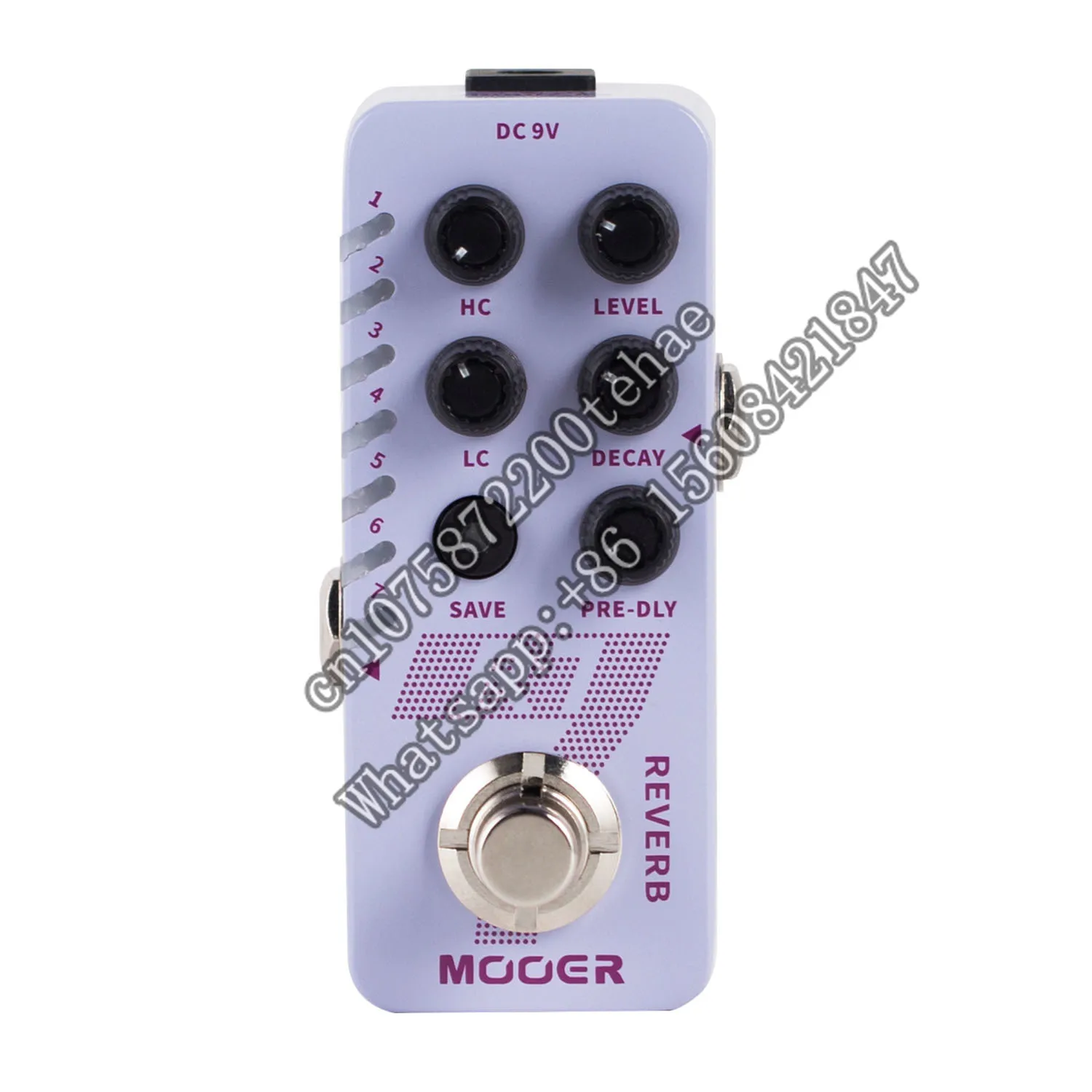 Mooer R7 Digital Reverb Pedal Guitarra Pedalboard Guitar Parts with Room Hall Cave Plate Spring Mod 7 Classic Tone Effect