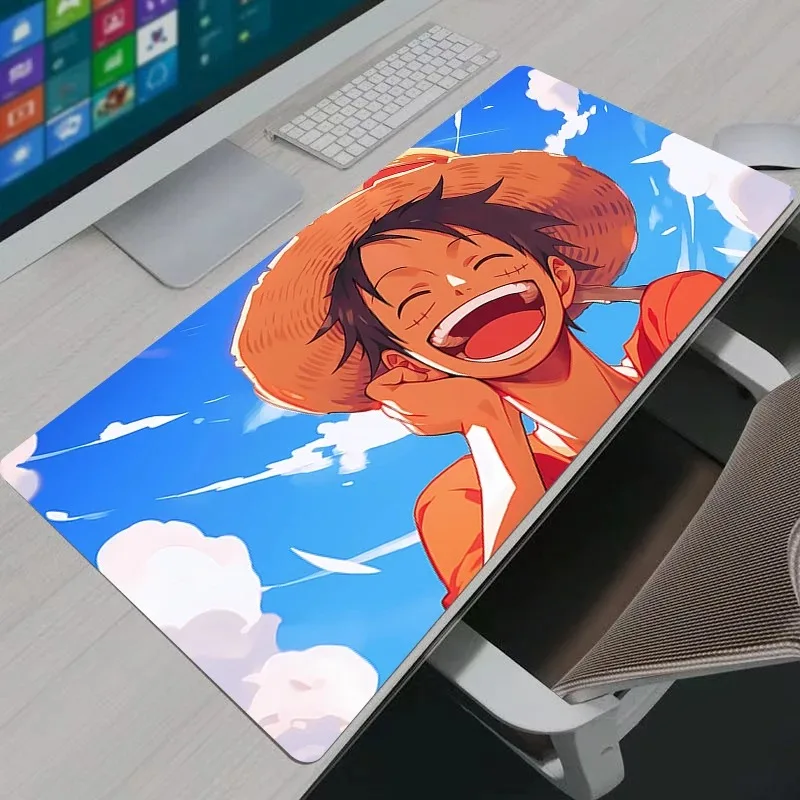 Mauspad, Notebook, Gamer, große Tastatur, rutschfestes Gummi, Computerteppich, Schreibtischunterlage, PC, One Piece, Ruffy Gaming-Mauspad, Jugendgeschenke