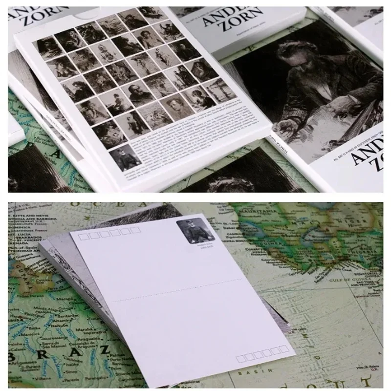 30 pezzi retrò Anders Zorn pittura cartoline decorative ins stile biglietto dei desideri creativere adesivo da parete fai da te biglietto di auguri messaggio regalo