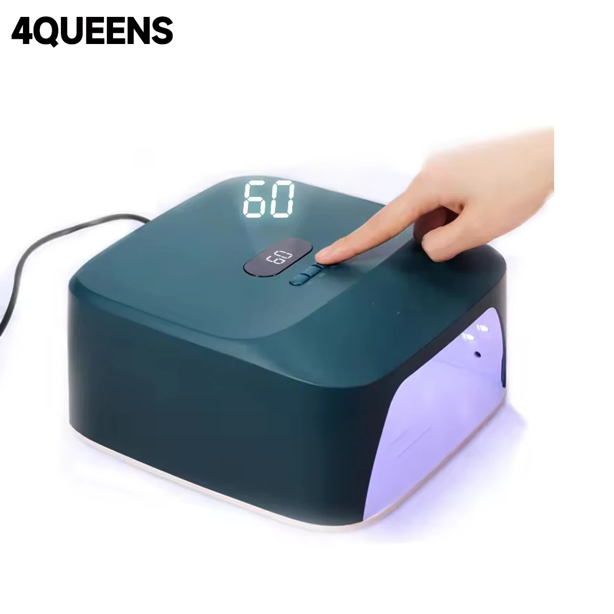 4QUEENS High power quick drying painless 48W Rechargeable UV LED Nail Lamp 36pcs Bulbs Gel Dryer Uv Led Nail Lamp for Nails