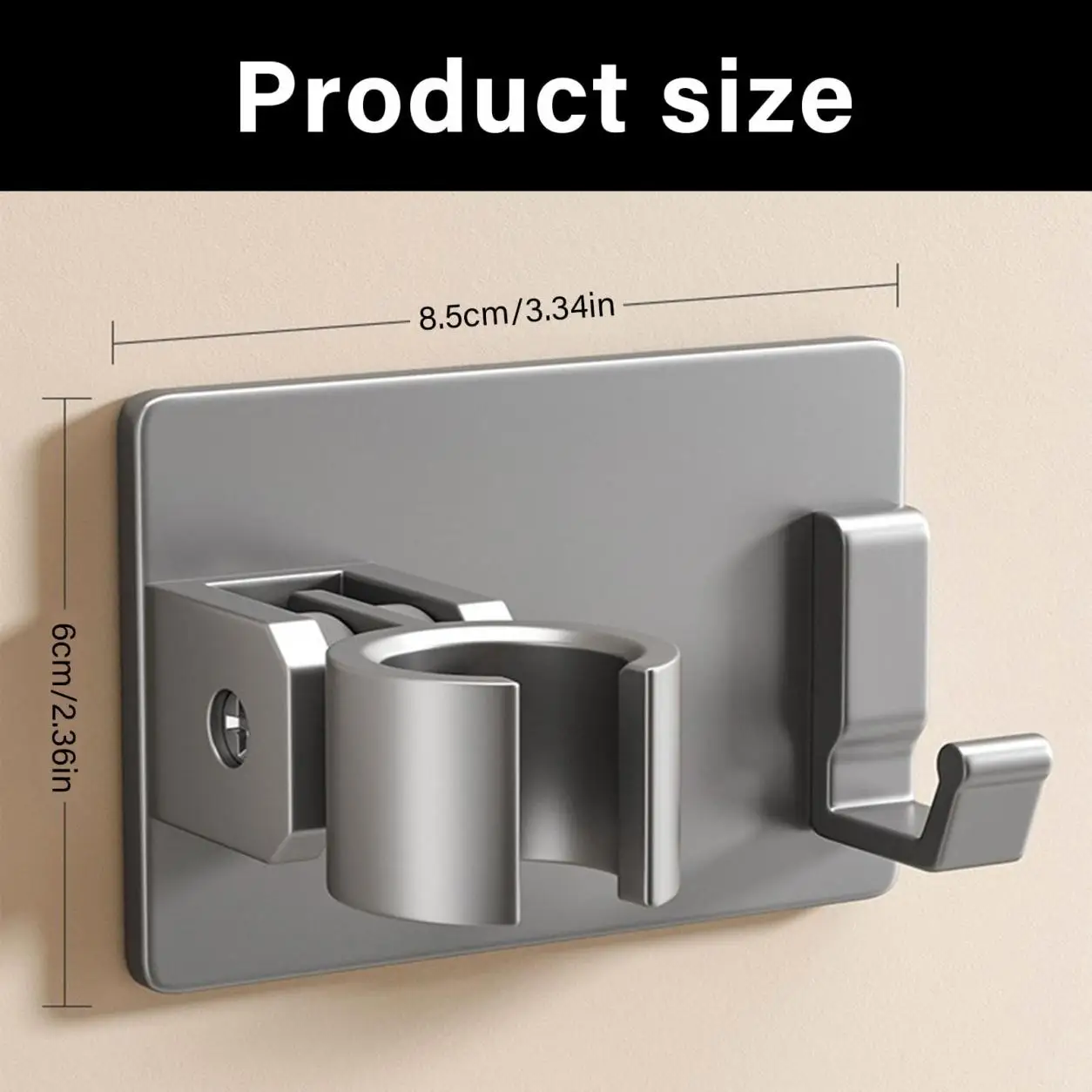 1PC Shower Head Holder Bracket No Drill Wall Mount 120Degree Adjustable Fixed Base Bathroom Accessory Toilet Sprayer Hanger Seat