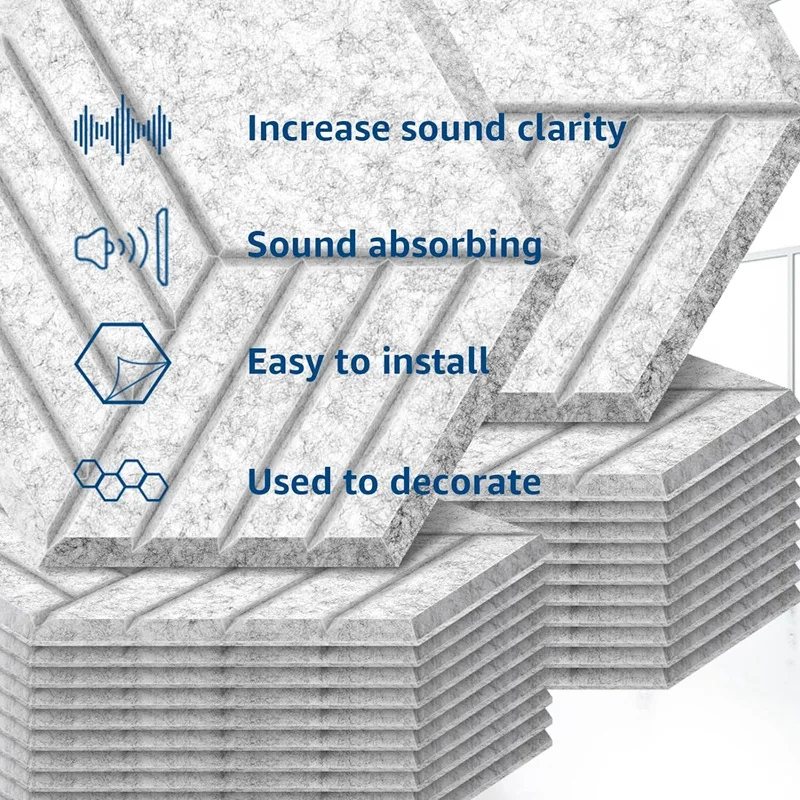 12 Pack Self Adhesive Acoustic Panels Acoustic Foam Panels 14 X 12 X 0.4Inch Soundproof Wall Panels C