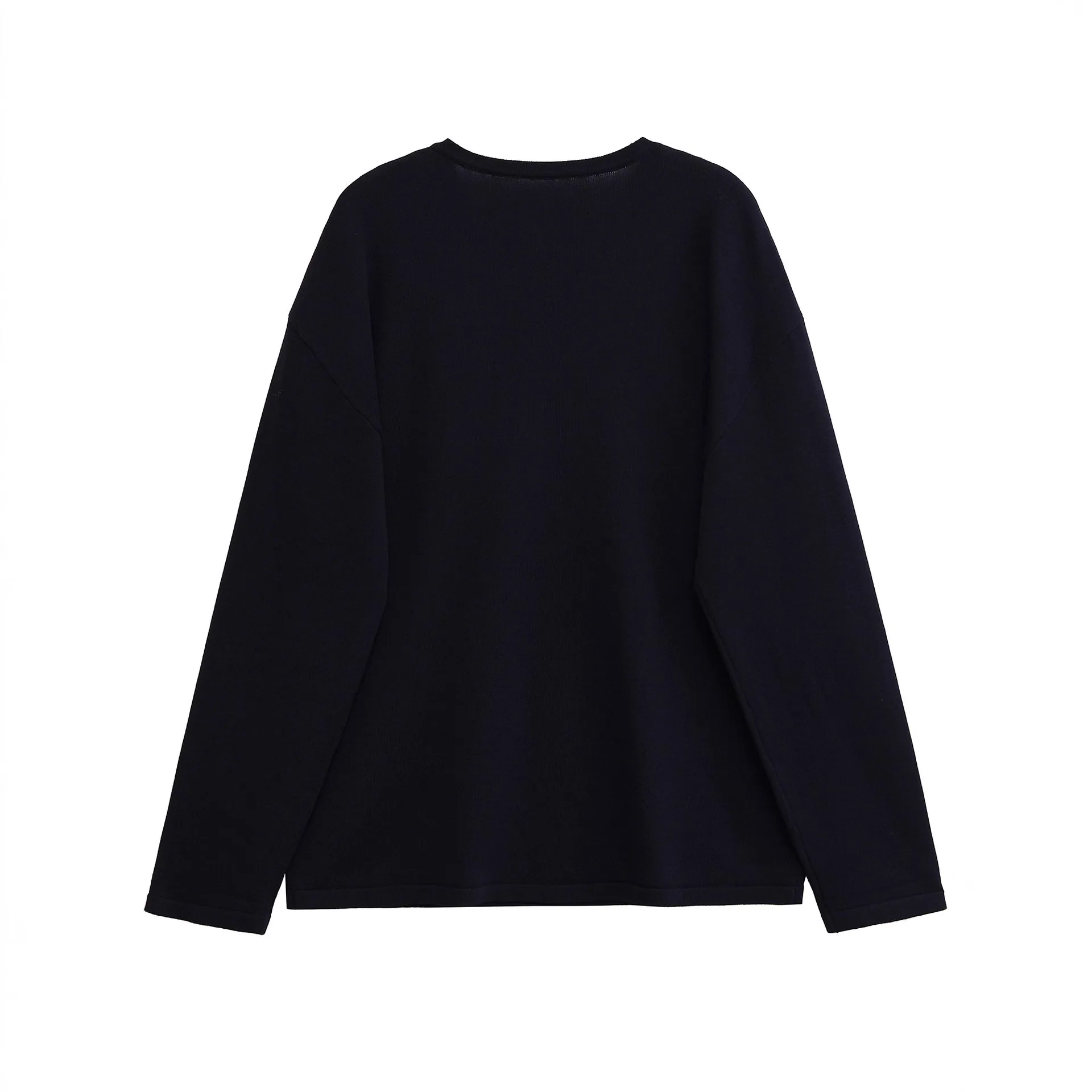 Cardigan aperto di nuovo arrivo autunnale da donna con base piatta semplice in maglia trasparente stile europeo