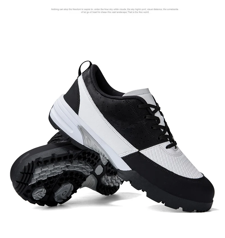 Mens Golf Shoes 2025 New White Professional Waterproof Slip Resistant Spikeless Outdoor Casual Walking Training Golf Sneakers