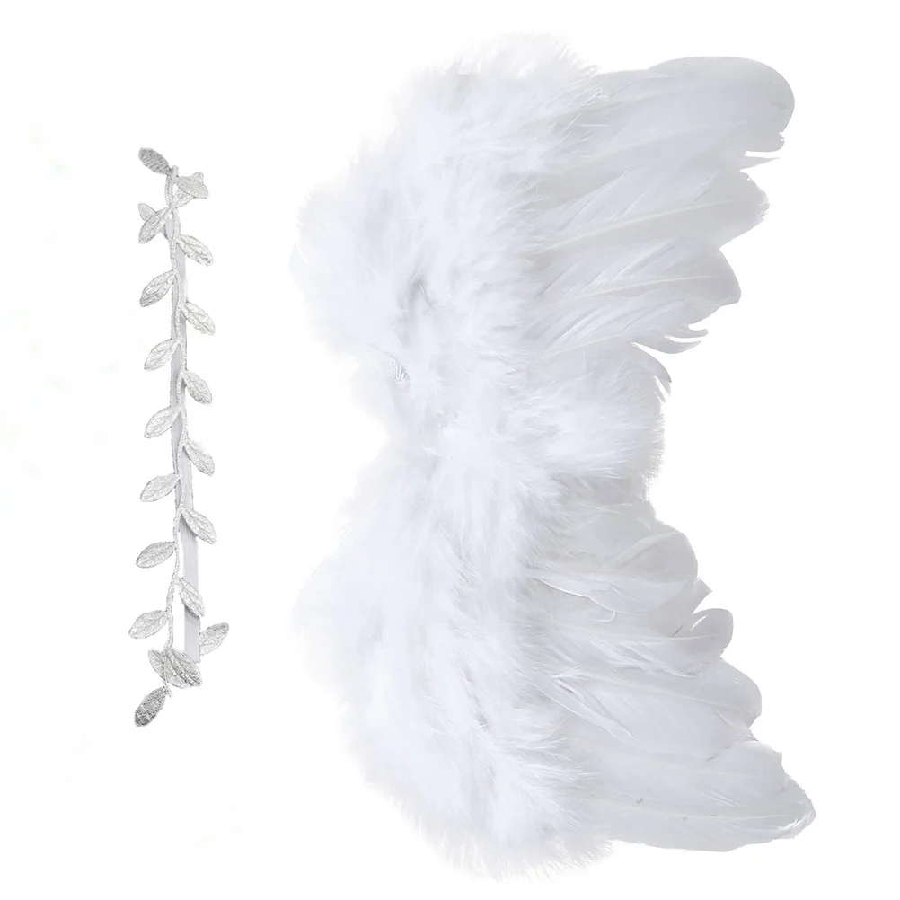 

1 Set Baby Angel Wings Leaf Headdress Photography Props For Newborn Photo Shoot Decor Studio Accessories Wing Props