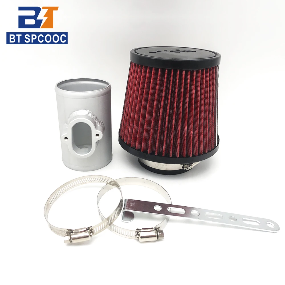 Filtre à Air à tête de champignon à haut débit, Kit d'admission d'air froid, Tube en aluminium argenté pour Opel Corsa D Astra J Chevrolet Cruze Buick