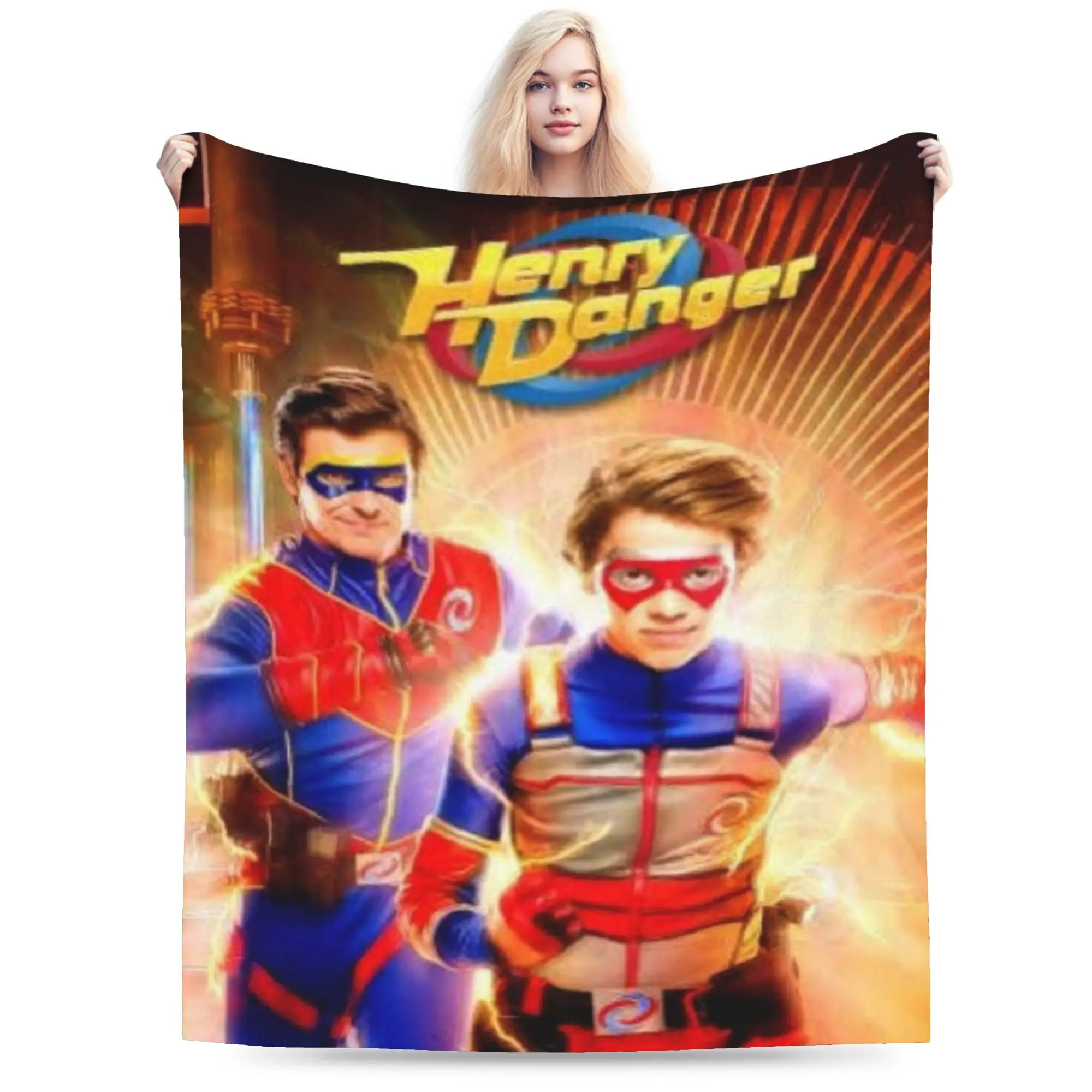 Captain Henry And Kid Danger  Blanket Soft Flannel Healing Gift  Throw Blankets Quilt