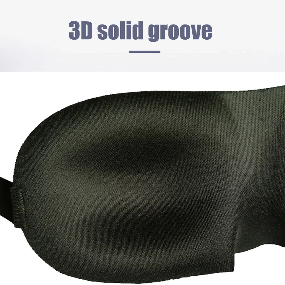 Masque de sommeil naturel 3D pour hommes et femmes, bandeau pour les yeux, couverture de fard à barrage, patch pour les yeux d'ombre, bandeau pour les yeux portable doux, voyage, 1PC