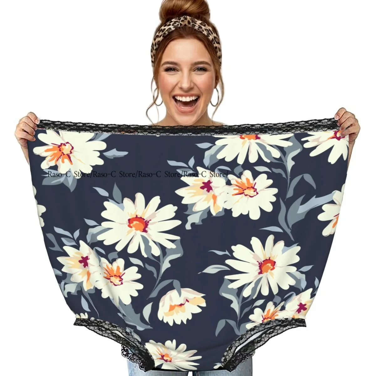 

Funny Granny Underwear Pretty Daisy Floral Gag Gift Granny Panties