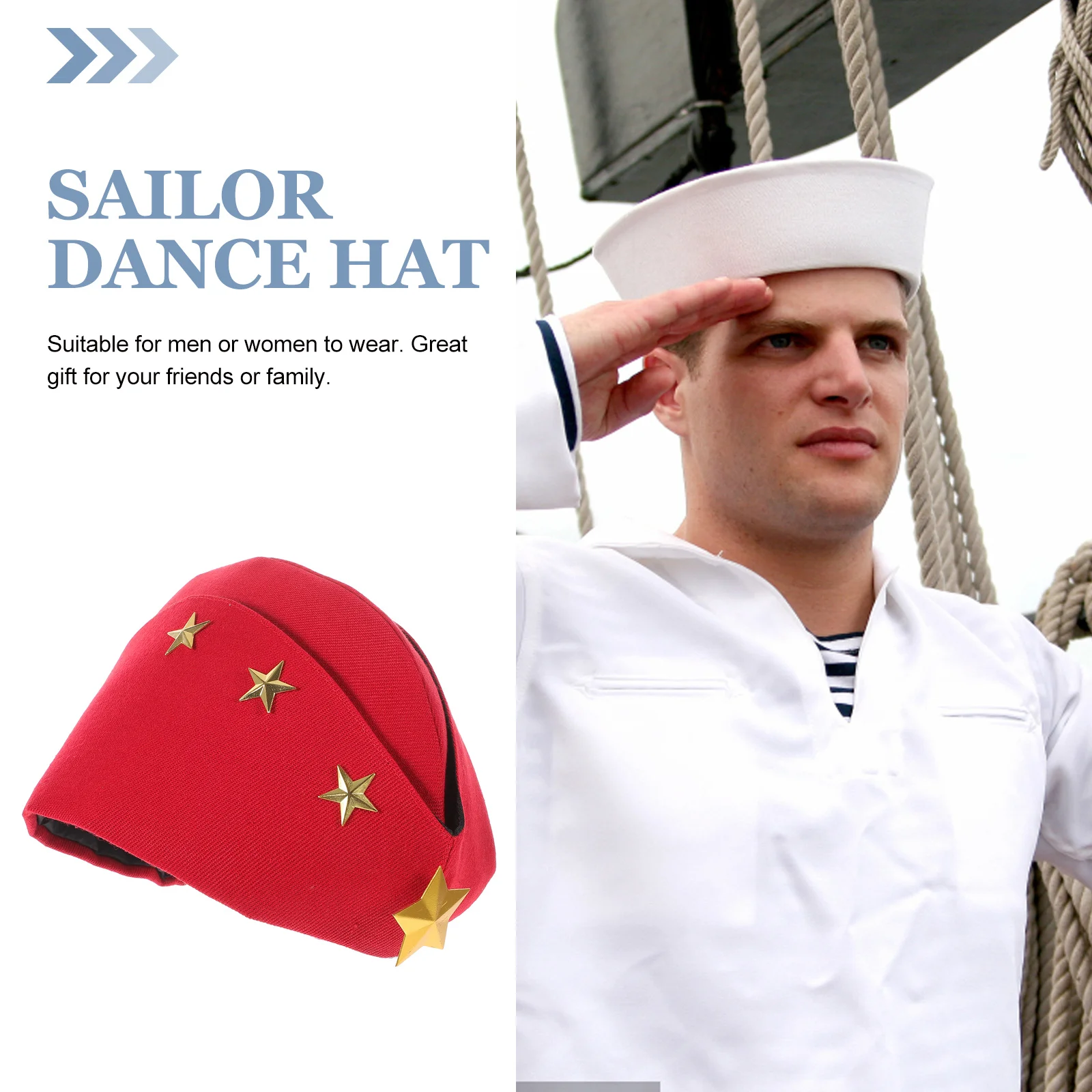 

Red Canvas Beret Hat Vintage Sailor Dance Square Performance Stewardess Cap Military Unisex Warm Lightweight