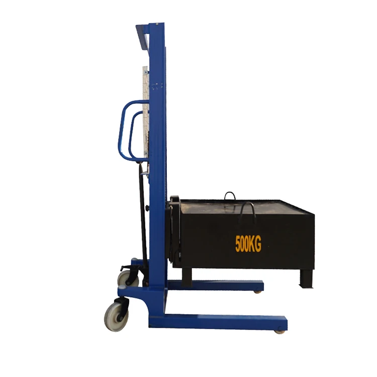 Small Manual Hand Operated Stacker Forklift for Warehouse