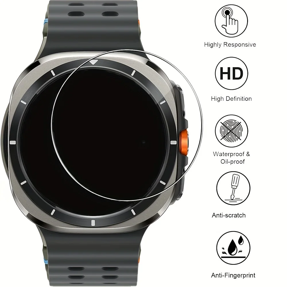 5Pcs Tempered Glass Film For Samsung Galaxy Watch Watch6 Watch5 Watch4 40mm 43mm 46mm Screen Protectors