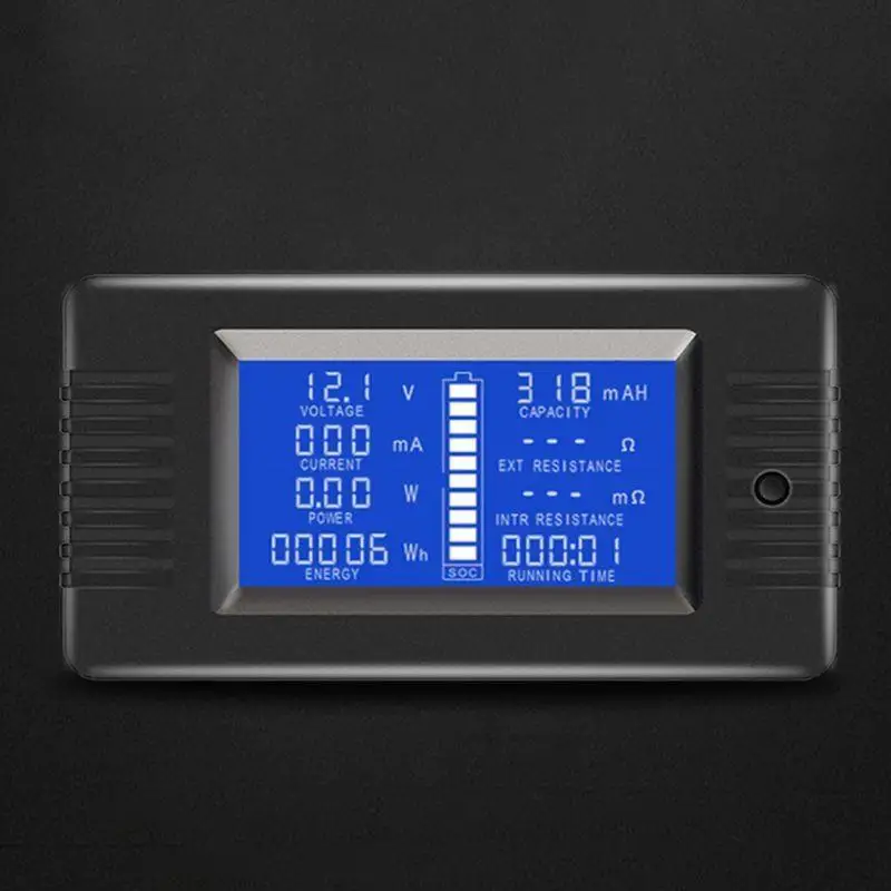 652F Car Power Device Voltmeter Ammeter Battery Monitor Meter Energy Capacity Meter