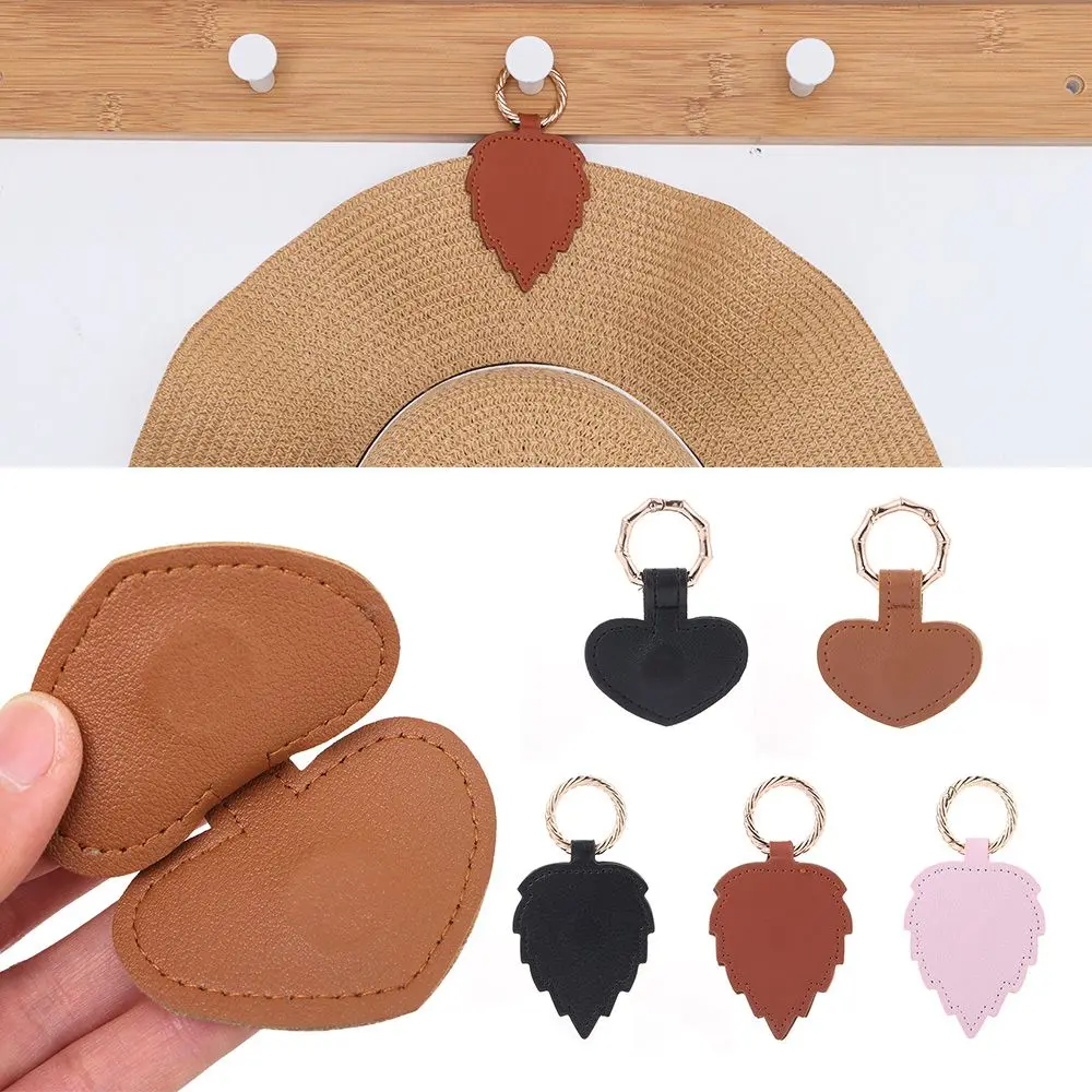 New Magnetic Hat Clip High Quality Hat Bag Clips PU Leather Magnetic Markers Travel Hat Holder Bag Accessories