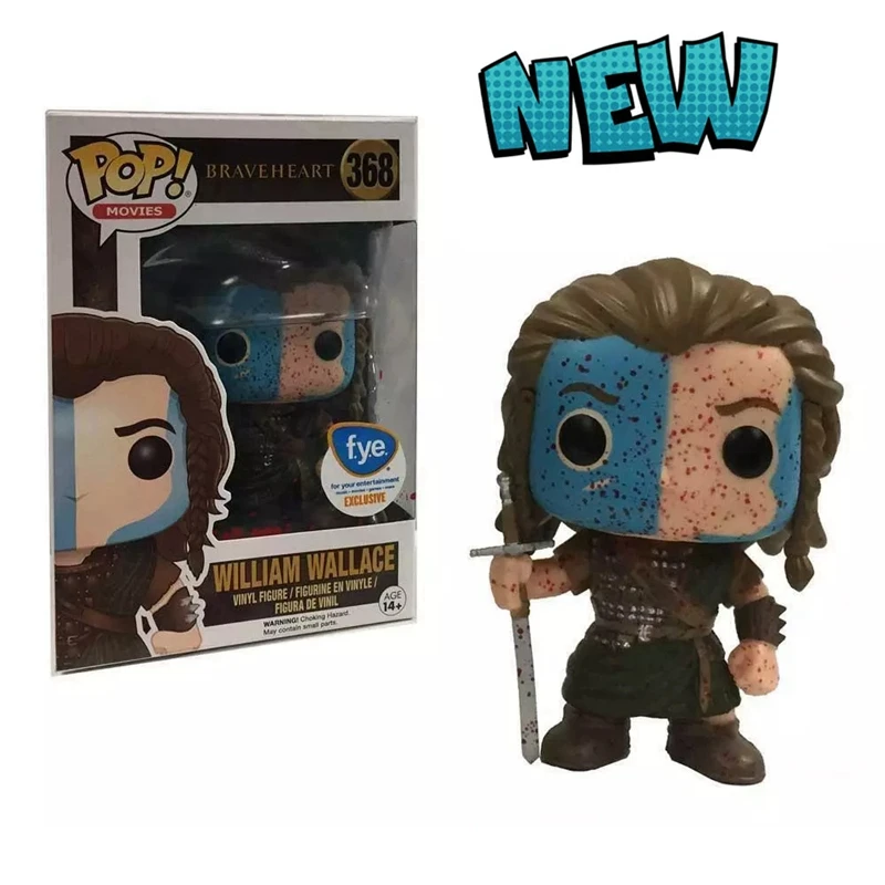 FUNKO POP Braveheart Series William Wallace #368 Vinyl Action Figures Collection Model Toys for Children Birthday Gift