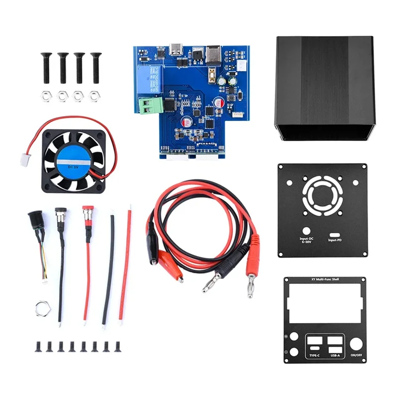 ABSY DIY Kit DC Buck Boost Converter Power Module With Full Protocol PD Fast Charging Aluminum Alloy Housing Type-C Port
