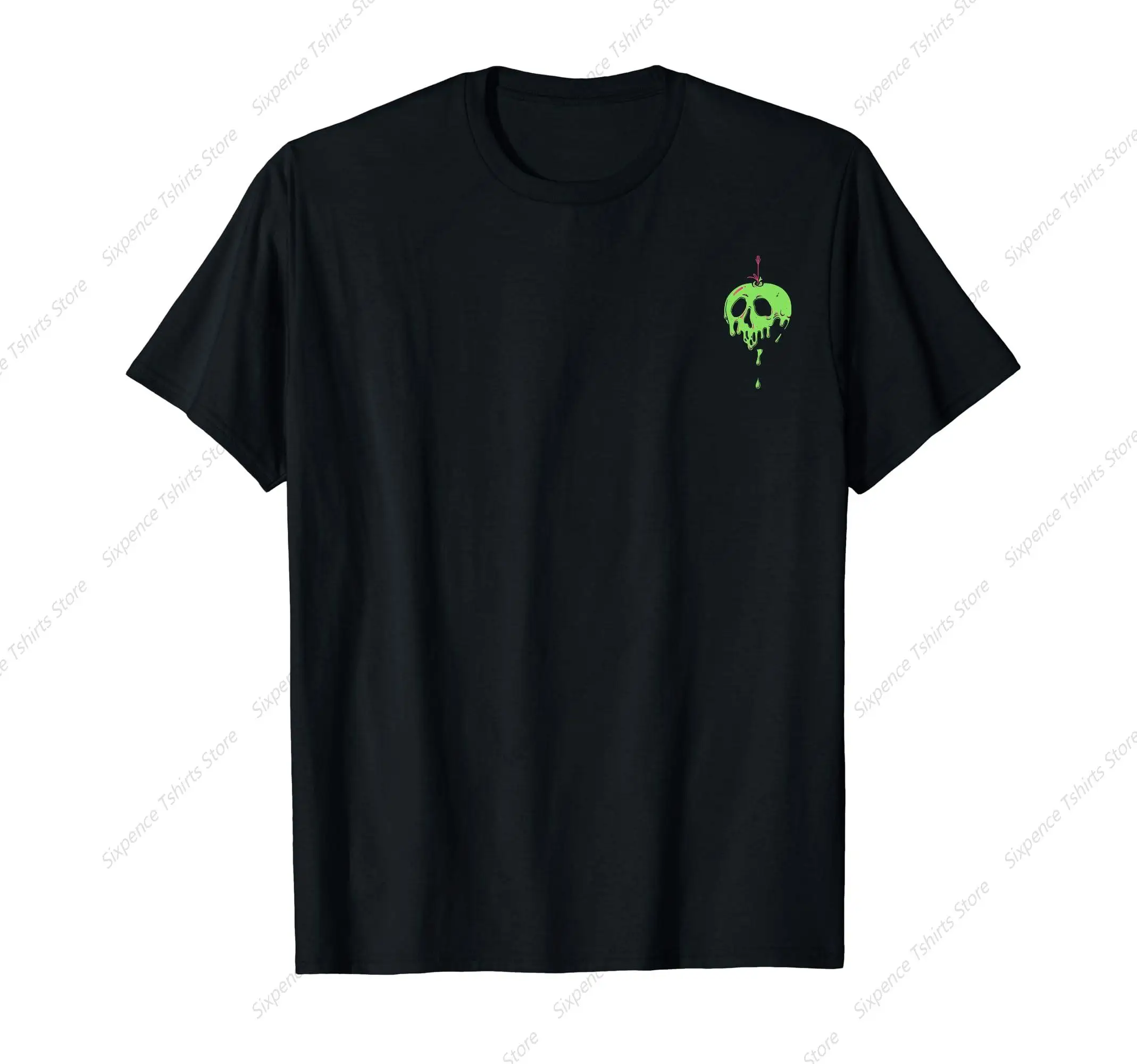 Snow White Poison Apple Green Neon Left Chest Pocket T-Shirt